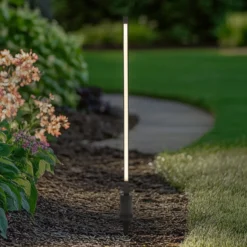 Lindby Bolardo luminoso LED Neano, 80 cm, negro, metal, IP65