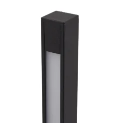 Lindby Bolardo luminoso LED Neano, 80 cm, negro, metal, IP65