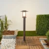Lindby Bolardo luminoso LED Pavlos, 76 cm, color óxido, acero inoxidable