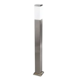 Lindby Bolardo luminoso Lorian, 100 cm, acero inoxidable, IP44, E27