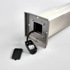 Lindby Bolardo luminoso Lorian, 100 cm, acero inoxidable, IP44, E27