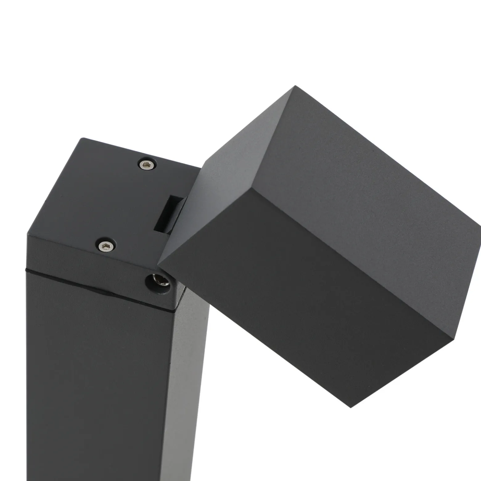 Lindby bolardo luminoso Othil, 80 cm de altura, antracita, metal