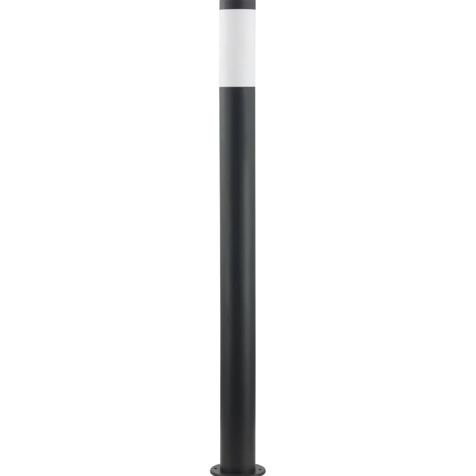 Lindby Bolardo luminoso Statius, antracita/ópera, hierro, 100 cm
