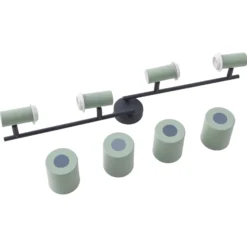 Lindby downlight de techo Ovelia, verde, 80 cm, 4 luces, E27