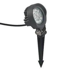 Lindby Emar foco LED con pica en gris oscuro