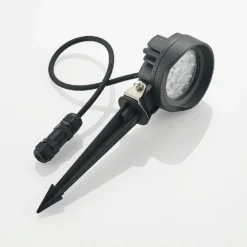 Lindby Emar foco LED con pica en gris oscuro