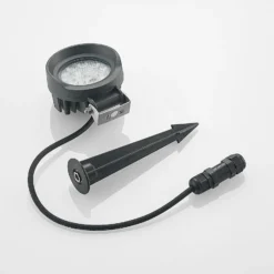 Lindby Emar foco LED con pica en gris oscuro