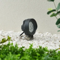 Lindby Emar foco LED con pica en gris oscuro
