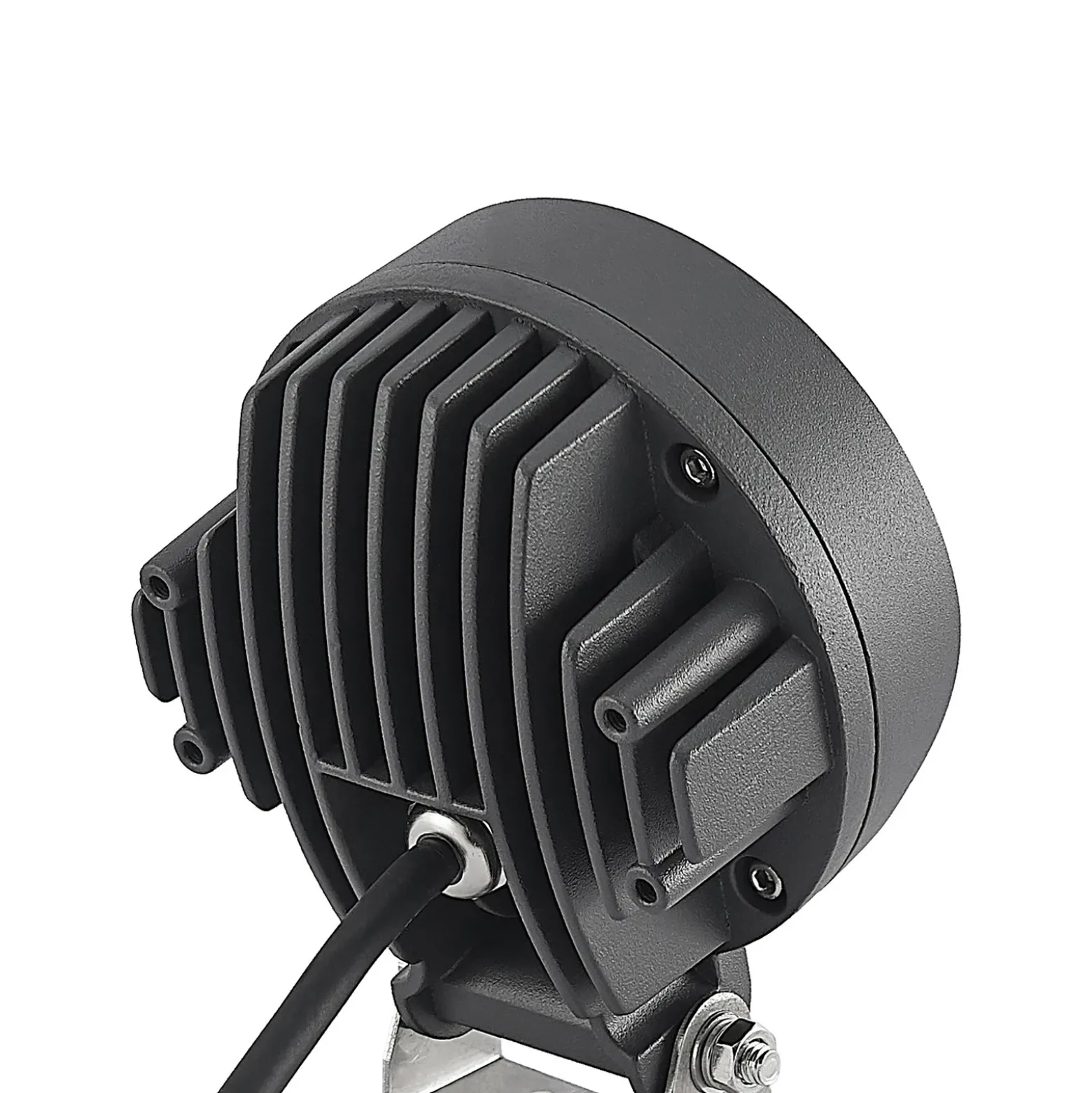 Lindby Emar foco LED con pica en gris oscuro