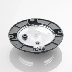 Lindby foco LED de suelo Cormac, 4 luces, Ø 21 cm, IP67