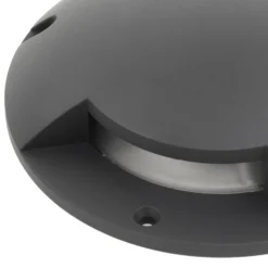 Lindby foco LED de suelo Cormac, 2 luces, Ø 21 cm, IP67