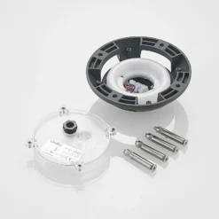 Lindby foco LED de suelo Huban, 15 cm, 4 luces, antracita
