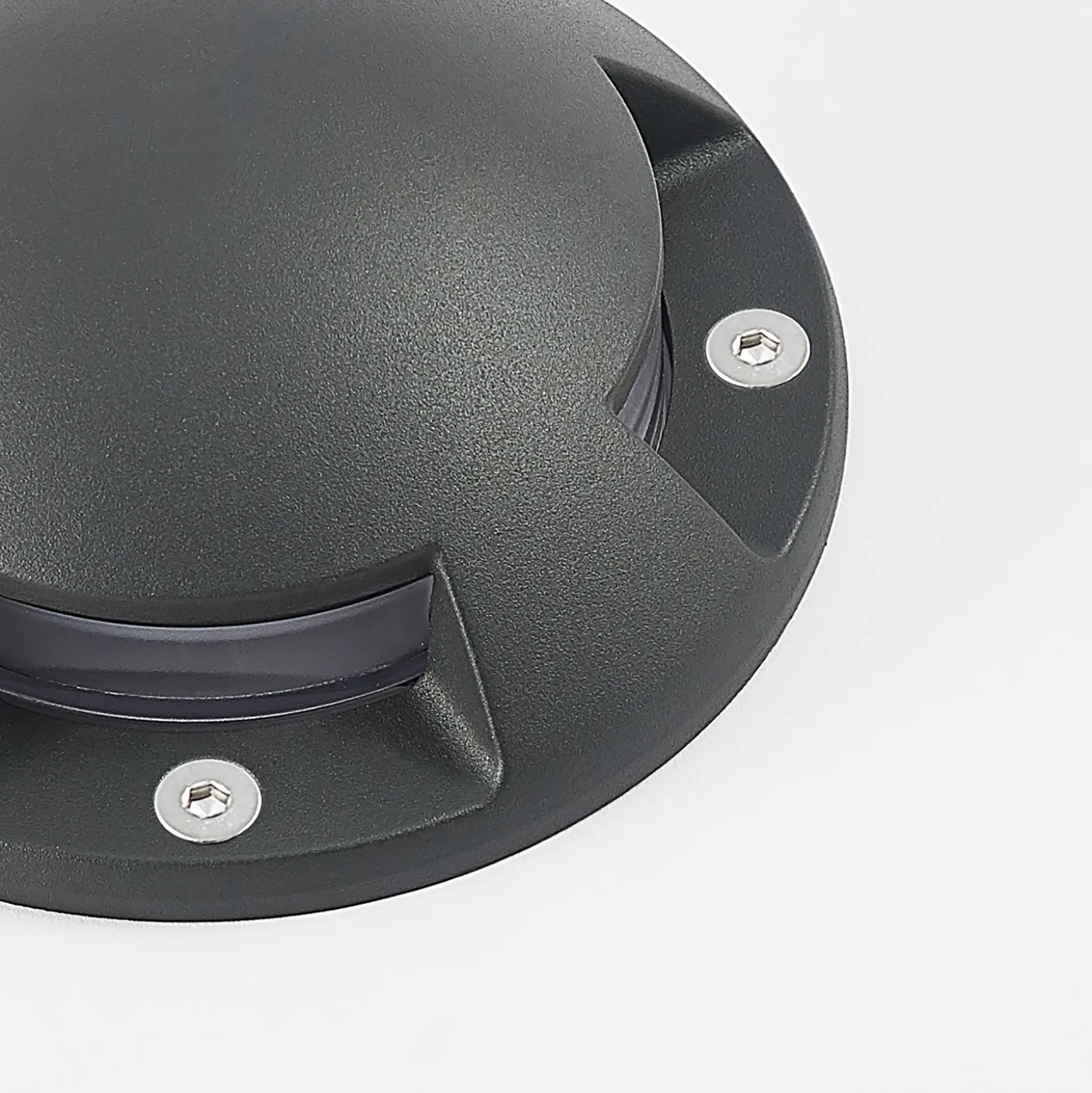 Lindby foco LED de suelo Huban, 15 cm, 4 luces, antracita