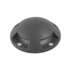 Lindby foco LED de suelo Huban, 15 cm, 4 luces, antracita