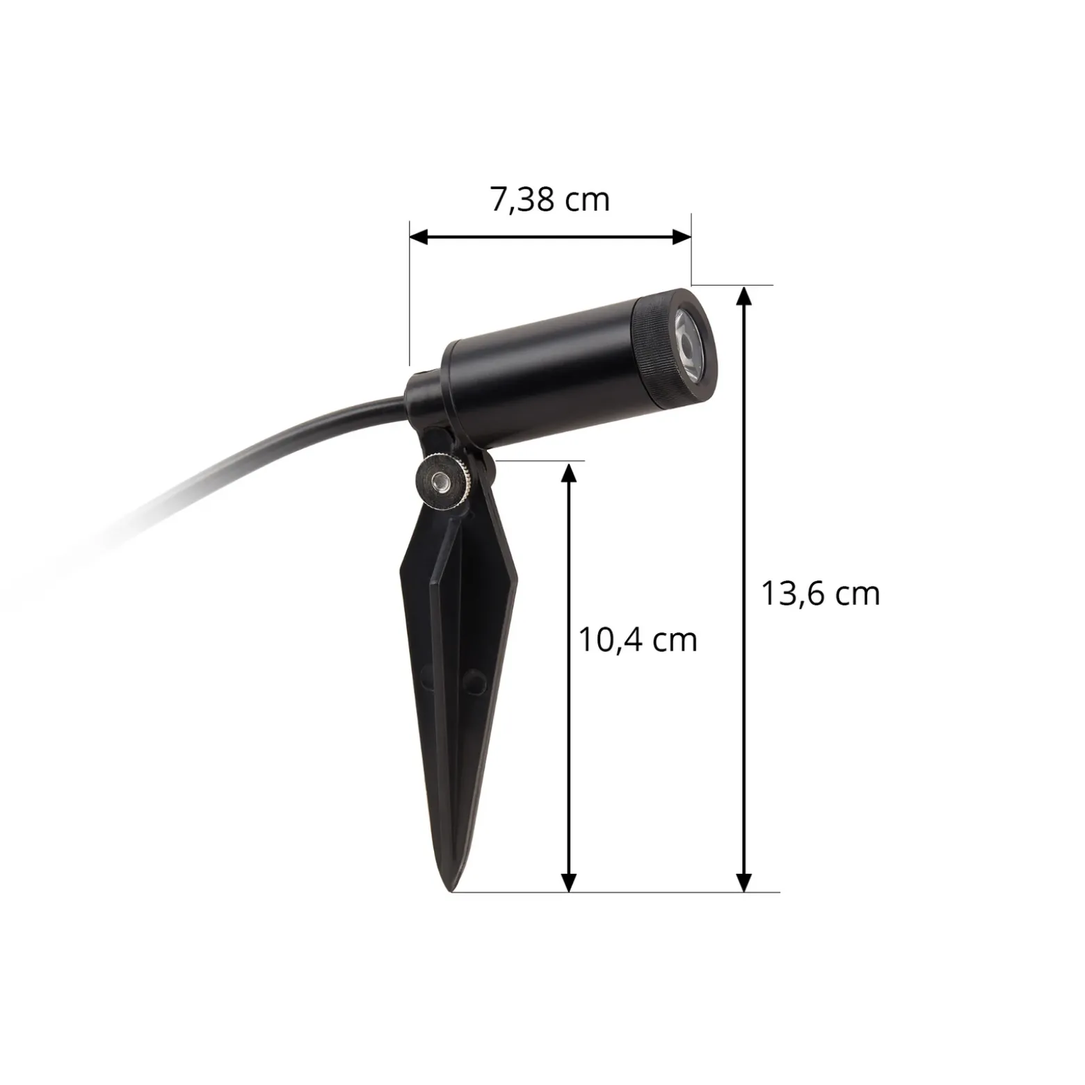Lindby Heath lámpara LED con pica, 4 ud, negro