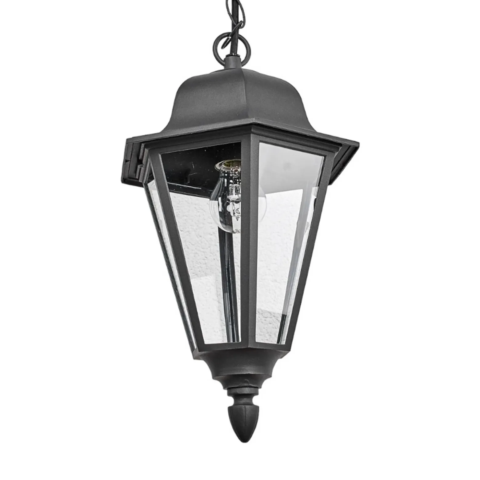 Lindby lámpara colgante exterior Edana, 40 cm, antracita, E27, IP44