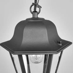 Lindby lámpara colgante exterior Edana, 40 cm, antracita, E27, IP44