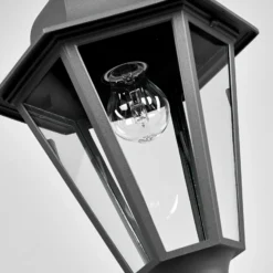 Lindby lámpara colgante exterior Edana, 40 cm, antracita, E27, IP44
