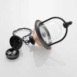 Lindby lámpara colgante exterior Clint, metal, resistente al agua salada, E27