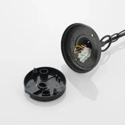 Lindby lámpara colgante exterior Roisin, antracita, metal, Ø 32 cm