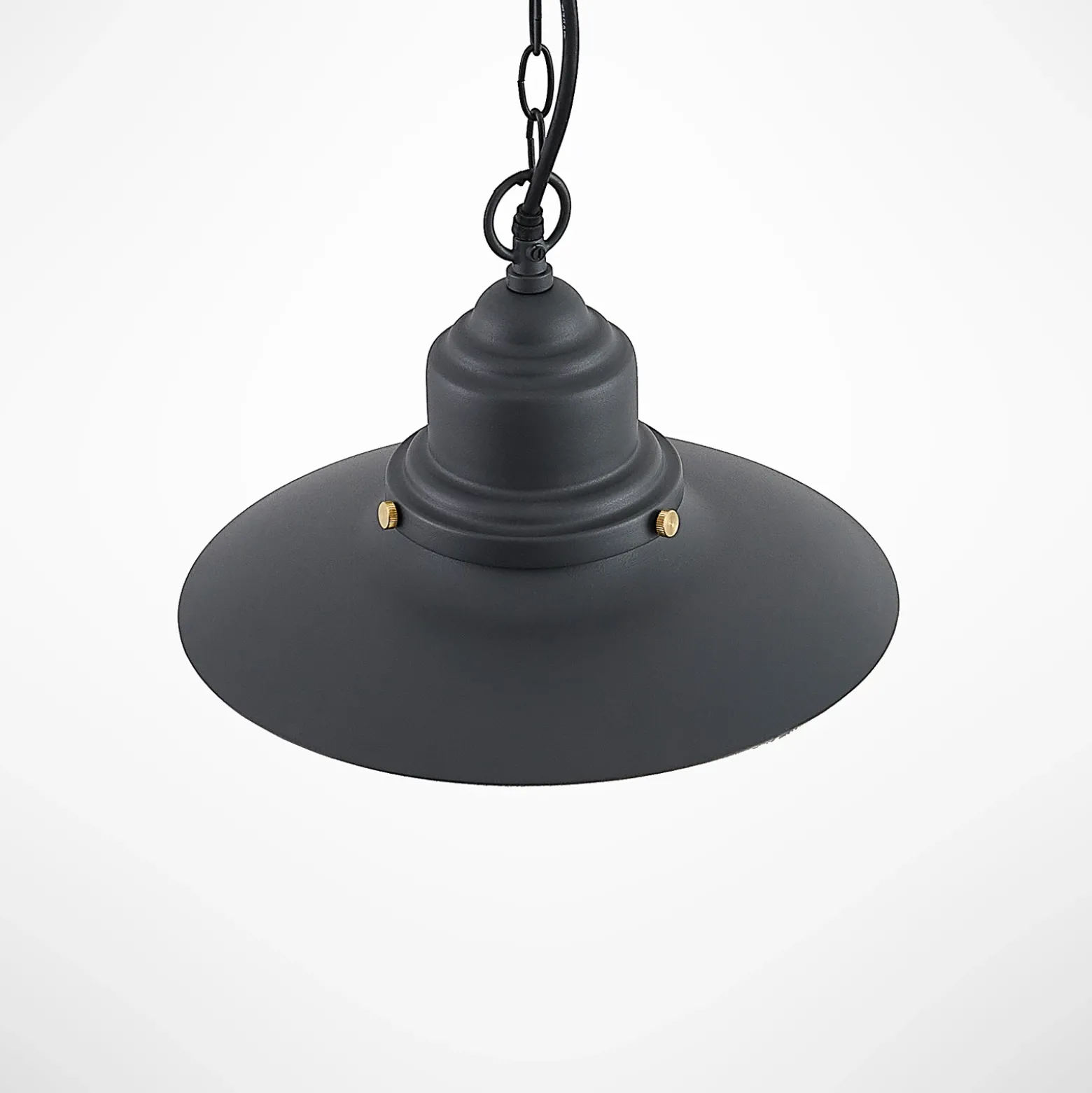 Lindby lámpara colgante exterior Roisin, antracita, metal, Ø 32 cm