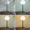 Lindby lámpara de mesa LED Eleia, verde, metal, batería recargable