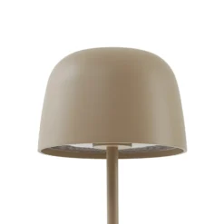 Lindby Lámpara de mesa LED recargable Arietty, beige, atenuable, IP65