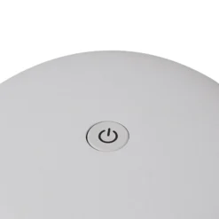 Lindby Lámpara de mesa LED recargable Evelen, blanca, IP54, CCT