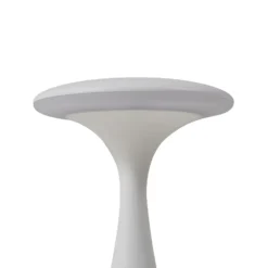 Lindby Lámpara de mesa LED recargable Evelen, blanca, IP54, CCT