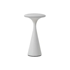 Lindby Lámpara de mesa LED recargable Evelen, blanca, IP54, CCT