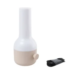 Lindby lámpara de mesa LED recargable Isaline, beige, atenuable, IP44