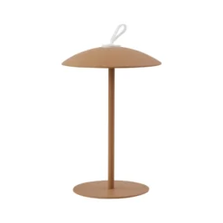 Lindby Lámpara de mesa LED recargable Kanani, marrón, atenuable
