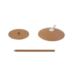 Lindby Lámpara de mesa LED recargable Kanani, marrón, atenuable