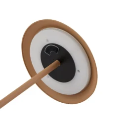 Lindby Lámpara de mesa LED recargable Kanani, marrón, atenuable