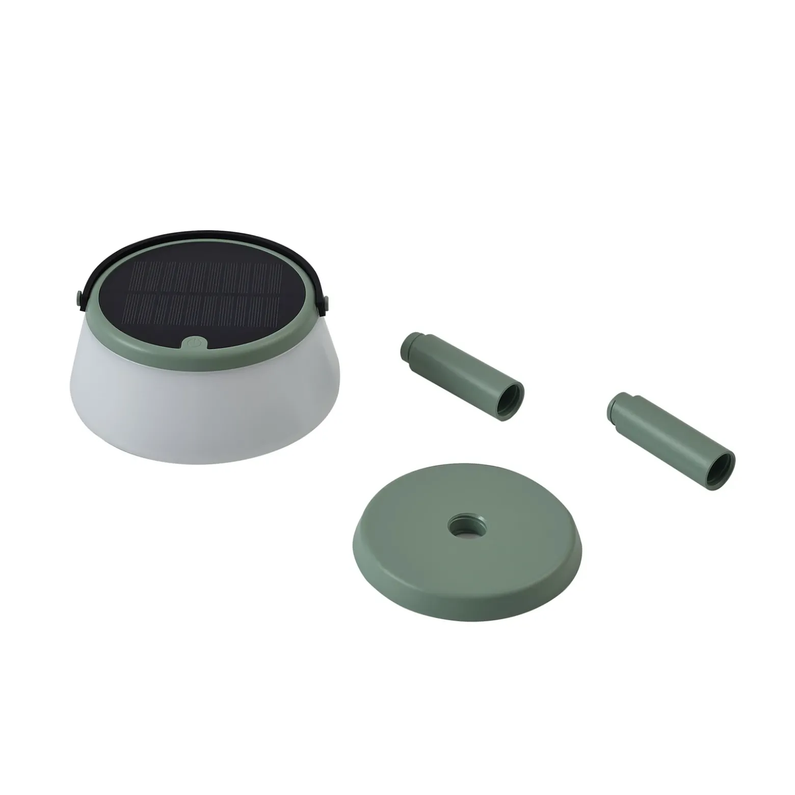 Lindby Lámpara de mesa LED solar Mikkel, verde, atenuable