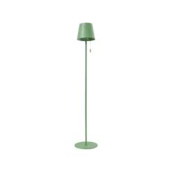 Lindby lámpara de pie LED solar Hilario, verde, hierro, batería recargable