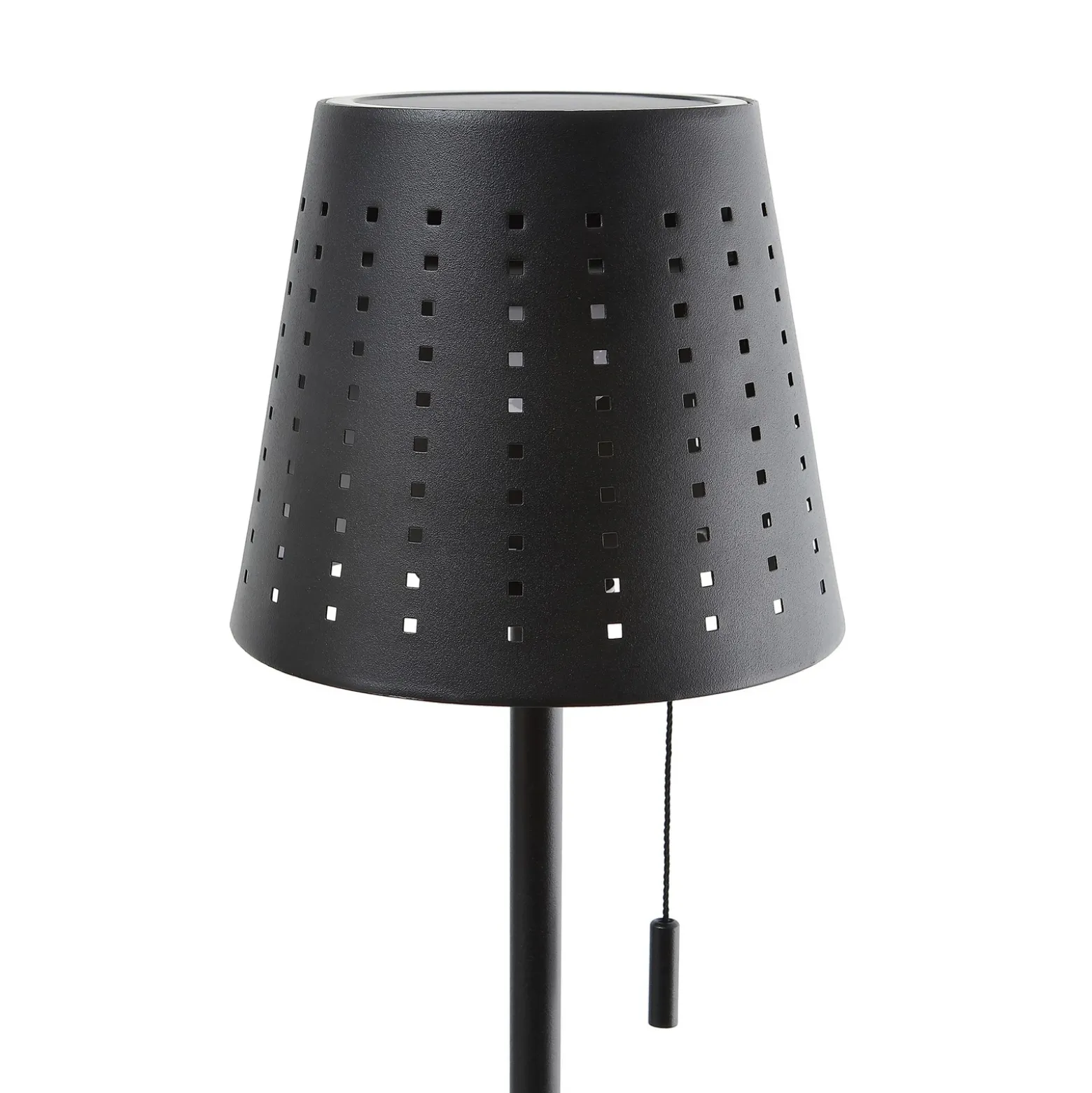 Lindby lámpara de pie LED solar Hilario, negra, hierro, batería recargable