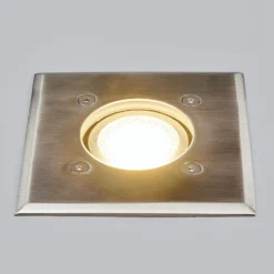Lindby Lámpara de suelo empotrable Insa, 11 x 11 cm, GU10, IP67