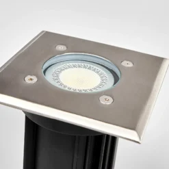 Lindby Lámpara de suelo empotrable Insa, 11 x 11 cm, GU10, IP67