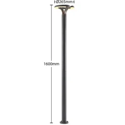 Lindby lámpara exterior LED Keily, circular, antracita, metal