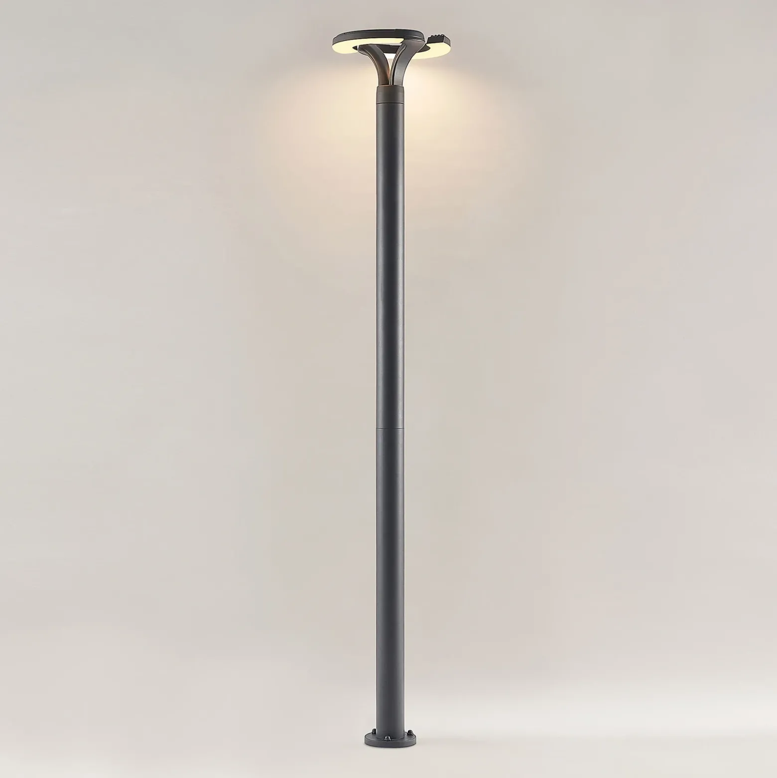 Lindby lámpara exterior LED Keily, circular, antracita, metal