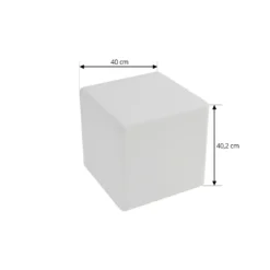 Lindby Lámpara exterior LED recargable Cubara, RGB, cubo, plástico