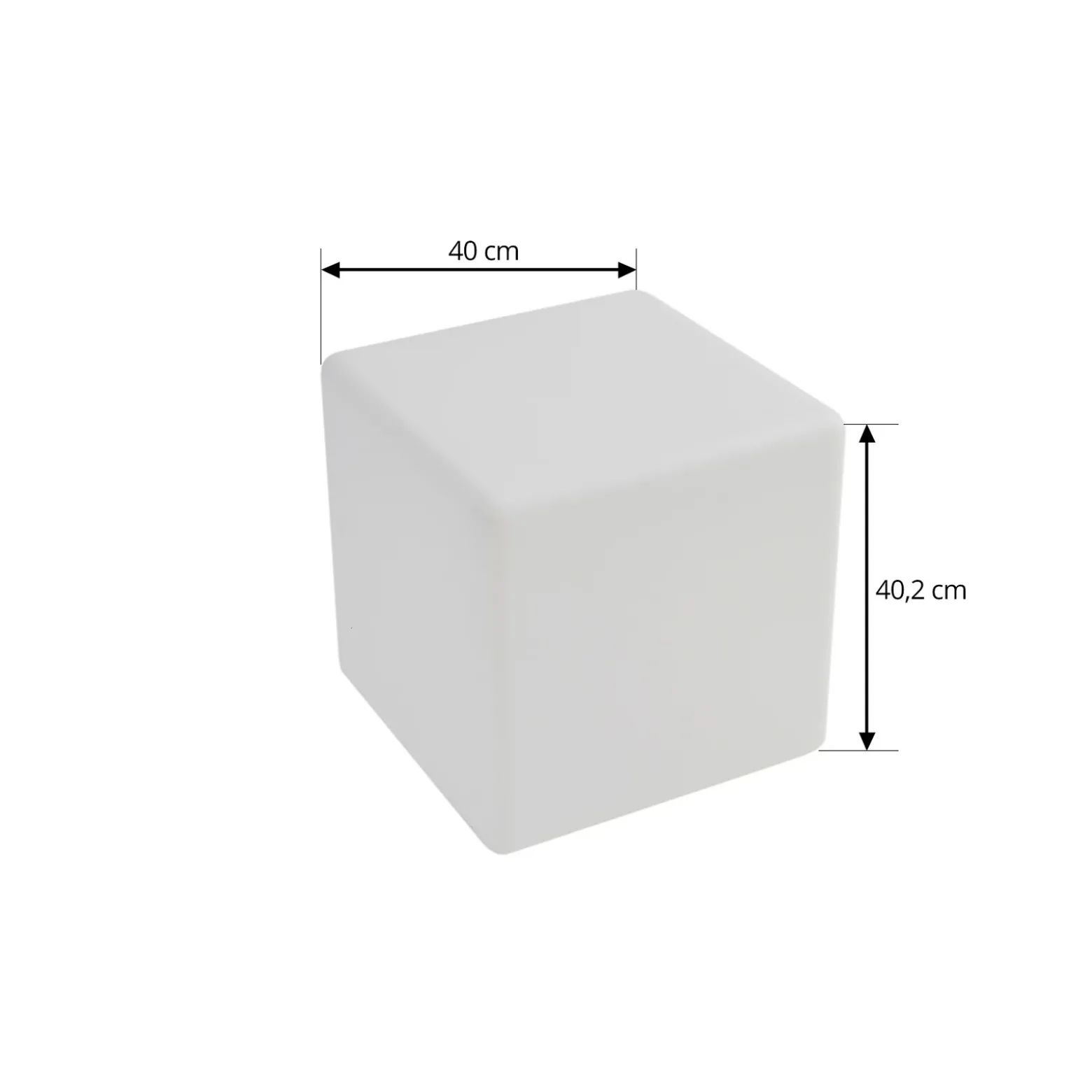 Lindby Lámpara exterior LED recargable Cubara, RGB, cubo, plástico
