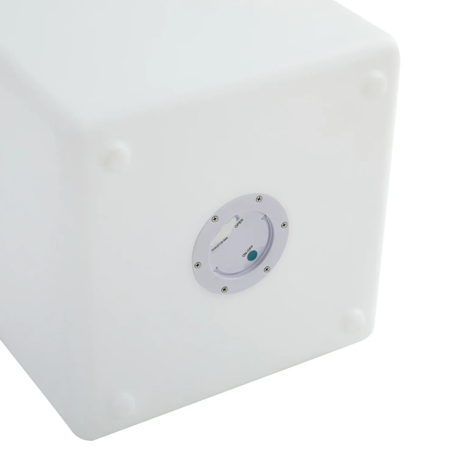 Lindby Lámpara exterior LED recargable Cubara, RGB, cubo, plástico