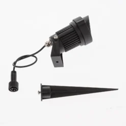 Lindby Lámpara LED con pica Malida, juego de 3, negra