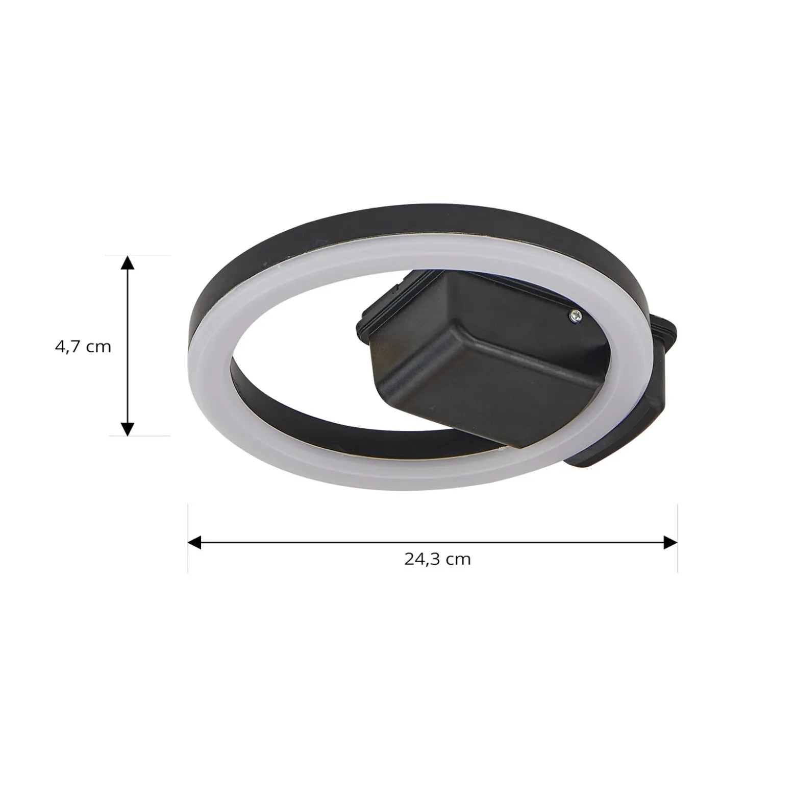 Lindby Lámpara LED de techo para exterior Finian, Ø 22 cm, CCT, atenuable