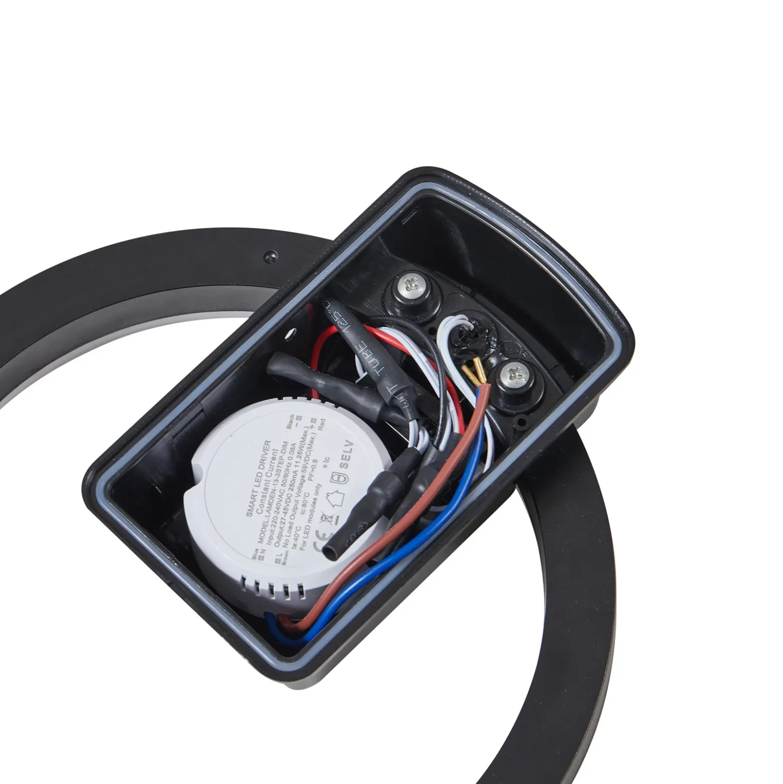 Lindby Lámpara LED de techo para exterior Finian, Ø 22 cm, CCT, atenuable