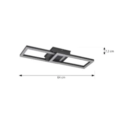 Lindby Lámpara LED de techo para exterior Finian, 64 cm x 21 cm, CCT atenuable