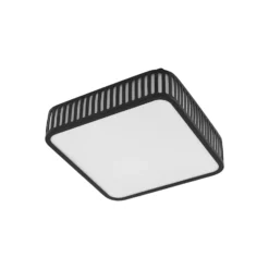 Lindby Lámpara LED de techo para exterior Lurinda, 26 cm, negro, IP44
