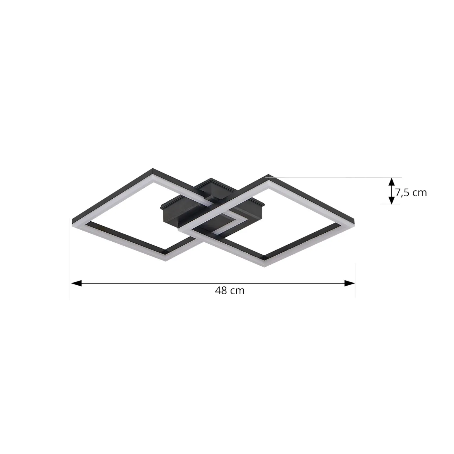 Lindby Lámpara LED de techo para exterior Finian, 48 cm x 48 cm, CCT atenuable